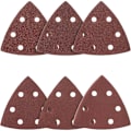 Miniatyrbillede 1 af 5: Delta-Slibeskiver │ 50 stk. │ 6 huller │ 93 x 93 x 93 mm │ korn 120 │ til deltaslibere │ Slibeskiver │ Sandpapir