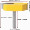 Pikkukuva 3 / 5: 8 mm:n reunoitin, pohjan puhdistava pinnan tasoitusleikkuri, T-kisko T-ura reunoitin, 8 x 57 mm pohja, keltainen terä
