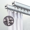 Miniatyrbillede 4 af 5: Gardinskinne Glider til Gardinskinne Vindue Rullegardin Stang Slider, Skydedraperi Skinne, til Gardin Tilbehør i Badeværelser, Soveværelser, Skabe