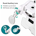 Pikkukuva 3 / 5: Suurennuslasit otsalle - Valoilla varustetut suurennuslasit 3 LED-valolla - 5 irrotettavaa linssiä 1.0X - 3.5X - 8X lisälinssi - säädettävä pääpanta