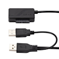 Miniatyrbillede 3 af 5: SATA7P+6P til USB2.0 til bærbar ekstern optisk drev kabinet datakabel nem SATA USB drevkabel med strømforsyning 30 cm