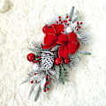 Miniatyrbilde 3 av 5: Tåreformet julekrans med lys, 60 cm, forhåndsopplyst juletrekrans, julepynt til trapp, julekrans til inngangsdør, vindu (1