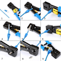 Miniatyrbilde 5 av 5: RJ45-krimpverktøy for standard RJ45/RJ12-kontakter og terminaler