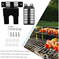 Miniatyrbillede 2 af 5: 2 stk. rustfrit stål rotisserie motor beslag sæt universel BBQ motor holder plader udendørs camping grill værktøj