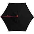 Miniatyrbillede 5 af 5: Udskiftningsbetræk til parasol - 6 ribber - Diameter 2m - Vandafvisende - UV-beskyttelse - Udskiftningsstof - Sort