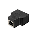 Miniatyrbillede 1 af 5: RJ45 Splitter Stikkontakter Adapter 1 til 2 Ethernet Splitter Kobling Dobbelt Stikkontakt Interface Kontakt Modulær Stik Tilslut Netværk LAN Internet Cat5 Cat