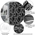 Miniatyrbillede 5 af 5: Bruseforhæng Sort, Anti-Mould Proof Resistant, Vandtæt, Vægtede Sømme, Vaskbare Julebadeværelsesgardiner, 100% Polyester, 12 Kroge (100