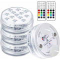 Miniatyrbillede 1 af 5: LED-lys til swimmingpool - Vandtæt LED-lys, 30-50 timers belysning, IP68, 16 RGB-farver, dekorative lamper til akvarier, badekar