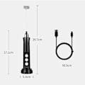 Miniatyrbillede 2 af 5: USB 3.0 Elektrisk Mælkeskummer Hastighed Æggeskummer 3 Piskeris Portable Æggepisker Kaffe Mixer Praktisk.B
