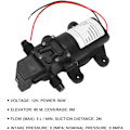 Miniatyrbillede 4 af 5: Sort DC 12V 60W Minipumpe Automatisk Membranpumpe Elektrisk Vaskpumpe Afbryd 5L/min