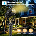 Miniatyrbillede 3 af 5: Udendørs LED-spotlights, 3W havelamper varmt hvid 3000K 1440LM med spyd, vandtæt IP65 udendørs lys LED-projektor til have, sti, terrasse [E