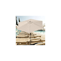 Miniatyrbillede 3 af 3: Haveparasol med 6 robuste ribber, Strandparasol, Havepavillon, til Balkon, Terrasse, Dæk, Pool (Diameter 3 m) - Hvid