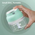 Miniatyrbillede 2 af 5: Elektrisk hvidløgshakker, mini bærbar frugt grøntsagskutter løg chilihakker madprocessor til køkken