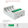 Miniatyrbillede 5 af 5: 3X Smart LCD Display Batterilader med 4 Slots til NiCd Genopladelige Batterier NiMh AA / AAA NiMh