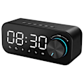 Miniatyrbillede 1 af 5: Bluetooth 5.0 LED Alarm Clock Højttaler, Understøtter FM Radio med TF Kort, USB Soveværelse, LED Tidsskærm