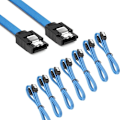 Miniatyrbild 1 av 5: 40cm SATA-datakabel 6,0 Gbps blå ändar Plug in Serial SATA-hårddiskkabel SATA 3.0 SSD-datakabel
