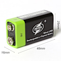 Miniatyrbillede 5 af 5: Znter 9V 400Mah Ultra-Effektiv Genopladelig Lithium Polymer Batteri Usb til Rc Kamera Drone Tilbehør