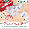 Miniatyrbillede 4 af 5: LED Julelys, 3M LED 3D Julepynt USB Lysstreng med Kroge, Julevinduespynt Lys, Blinkende Lys til Indendørs Udendørs