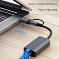 Pikkukuva 4 / 5: USB 3.0 Gigabit Ethernet -sovitin USB C RJ45 Verkkokortti Verkon jatkojohto Jakaja