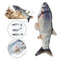 Miniatyrbild 2 av 5: Realistisk Crucian katt leksak elektrisk simulering fisk docka rolig interaktiv husdjur tugga bit katt tillbehör kattunge fisk flopp katt leksak