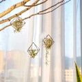 Miniatyrbild 2 av 4: 3-pack luftväxtställ, metallblommor, geometrisk modern minimalistisk praktisk dekoration för hem, kontor och bröllop
