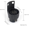 Miniatyrbillede 2 af 5: 7-polet til 13-polet Trailer Adapter, 12V 7 til 13-polet Træk Adapter, til Trailer Caravan, Cykelstativ, 7 til 13-polet Trailer Træk Stik Adapter