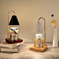 Miniatyrbilde 2 av 5: Dimbar Logg Lysvarmer for Stearinlys, Kontrollvokslampe med Pære, AC220V Sort EU-plugg