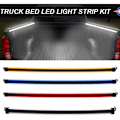 Miniatyrbillede 2 af 5: Fleksibel Bil LED-Stripslys Dobbelt Farve Dagkørselslys Vandafvisende Blinkende Lys 60Cm Rød Lys