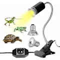 Miniatyrbillede 1 af 5: Skildpadde Varmelampe Kit Krybdyr Varmelampe med 2 UVA UVB Pærer 25W 50W Lang Base Skildpaddelampe 360 Rotation til Skildpadde Krybdyr Firben Slanger Kamæleon
