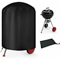 Pikkukuva 1 / 5: Pyöreä Ulkokäyttöön Sopiva Grillin Peite, Grillin Peite BBQ Suojaava Pressu, 210D Oxford Ulkokäyttöön Sopiva Grillin Pressu Suoja 77x72 cm