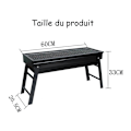 Miniatyrbillede 4 af 5: Bærbar grill, Kulgrill 60 x 33 x 20,5 cm - RWPortable grill