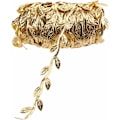 Miniatyrbild 1 av 5: 10m Lövranka Satängband Sträng Trim Konstgjorda Blad Hem Bröllop Juldekoration (Guld)