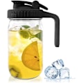 Miniatyrbillede 1 af 5: 32 Oz Mason Jar med hældetud - Glaskande med låg, brystmælkskrus, forsegling til juice, mælk, kaffe, te, limonade, drikkevarer
