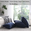 Miniatyrbild 3 av 5: Ryggstödspåslakan 2-pack Dekorativa Randiga Corduroy Rektangulära Kuddfodral Avlånga Kuddfodral för Soffa - 20 x 20 tum Marinblå