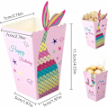 Miniatyrbillede 3 af 5: 40 stk. Havfrue Popcornposer Popcornæske Papirposer til Fest - Fei Yu