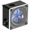 Flowmålerindikatorsensor 6 Impeller 3-vejs G1/4 gevind Vandstrømsmålerindikator til PC vandkølingssystem