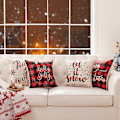 Miniatyrbilde 4 av 5: Juleputetrekk Rustikk Buffalo Plaid Putetrekk for 45X45Cm