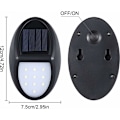 Miniatyrbillede 4 af 5: Udendørs Solcellelampe, 2 pak 10 LED Solcelle Vægl lampe Led, IP65 vandtæt solcelle udendørs belysning med skumrings sensor til terrasse, have, gård, trapper [