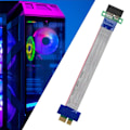 Pikkukuva 4 / 4: 2 kpl PCI-Express PCI-E 1X kortin jatkokaapeli, pituus 20 cm
