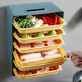Miniatyrbilde 5 av 5: Kjøkkenoppbevaring Multi-Layer Fat Rett Veggmontert Stable Side Rett Frukt Display Oppbevaringsplate Varm Gryte Serveringsbrett