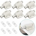 Miniatyrbillede 1 af 5: 6 stk. Magnetiske Snap Døråbnere Magnetiske Snapper Møbel Fjeder Snapper Magnet Tryk for at Åbne Magnet Tryk Snapper til Skabsdøre, Bogreoler, D