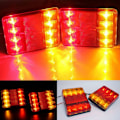 Miniatyrbild 4 av 5: 2 st 12 V LED Baklyktor, Multifunktionella Baklyktor för Traktor Lastbil Trailer