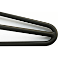Pikkukuva 3 / 5: Qrity [Päivitys] 4 kpl hiusneulatyyliset pöydänjalat, 25 cm DIY-metallijalat, kolme rautatankoa, vahvemmat, ruuveilla ja lattiansuojilla