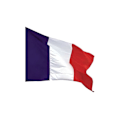 Miniatyrbild 2 av 5: Frankrikes flagga - 150x90 cm - 100% Polyester Fransk flagga med inbyggda metallöglor - 110 g flagga