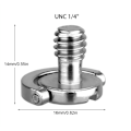 Miniatyrbild 5 av 5: 5-pack 1/4 tum D-ring QR-axelutlösningsplatta Fästskruvar Kulhuvud Stabilisatorfäste för QR-platta Monopod Stativ DSLR-kamera