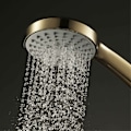 Miniatyrbillede 3 af 5: Håndholdt Bruseshower Højtryk 5 Funktioner Bruseshower Vandbesparende Håndbruseshower ABS Børstet Guld Regn Håndholdt Bruseshower med Silikon W