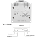 Miniatyrbillede 2 af 5: 16A Ugentlig Timer Programmerbar Ugeklokke Relækontakt med Støvcover til Husholdningsapparater Lamper Displaypanel (220V)