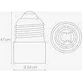 Miniatyrbild 5 av 5: 4x Sockeladapter - E27 till E14 Sockelomvandlare - E14 Bas Lampfäste Adapter för LED Halogenlampa