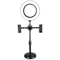 Miniatyrbilde 1 av 5: 4 i 1 Live Stativ Live Stemme Profesjonell LED Ringlys Bærbar Lampe MIC Stativ Holder Lys Live Streaming