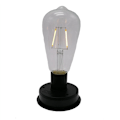 Miniatyrbillede 4 af 5: 2 stk. Solcelle LED Tungsten Filament Pære Lampe 2800K Sensorlys Automatisk Hække Natlys til Have (7cm)